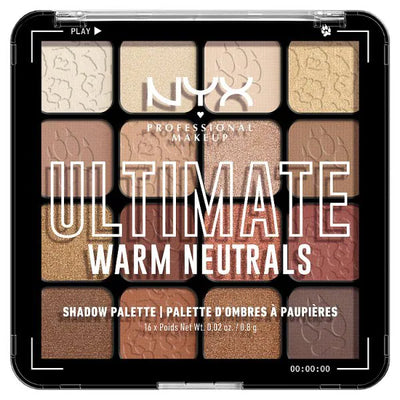 Superdrug NYX Ultimate Øyenskyggepalett 16 Pan Varm Nøytral Øyenskygge- Kjøp online hos McGrocer