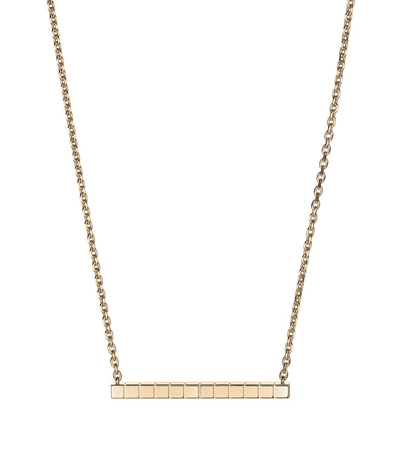 Chopard Ice Cube rose gold diamond necklace (British brand)