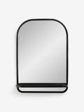 Black shelf wall mirror 45cm x 31cm - British product
