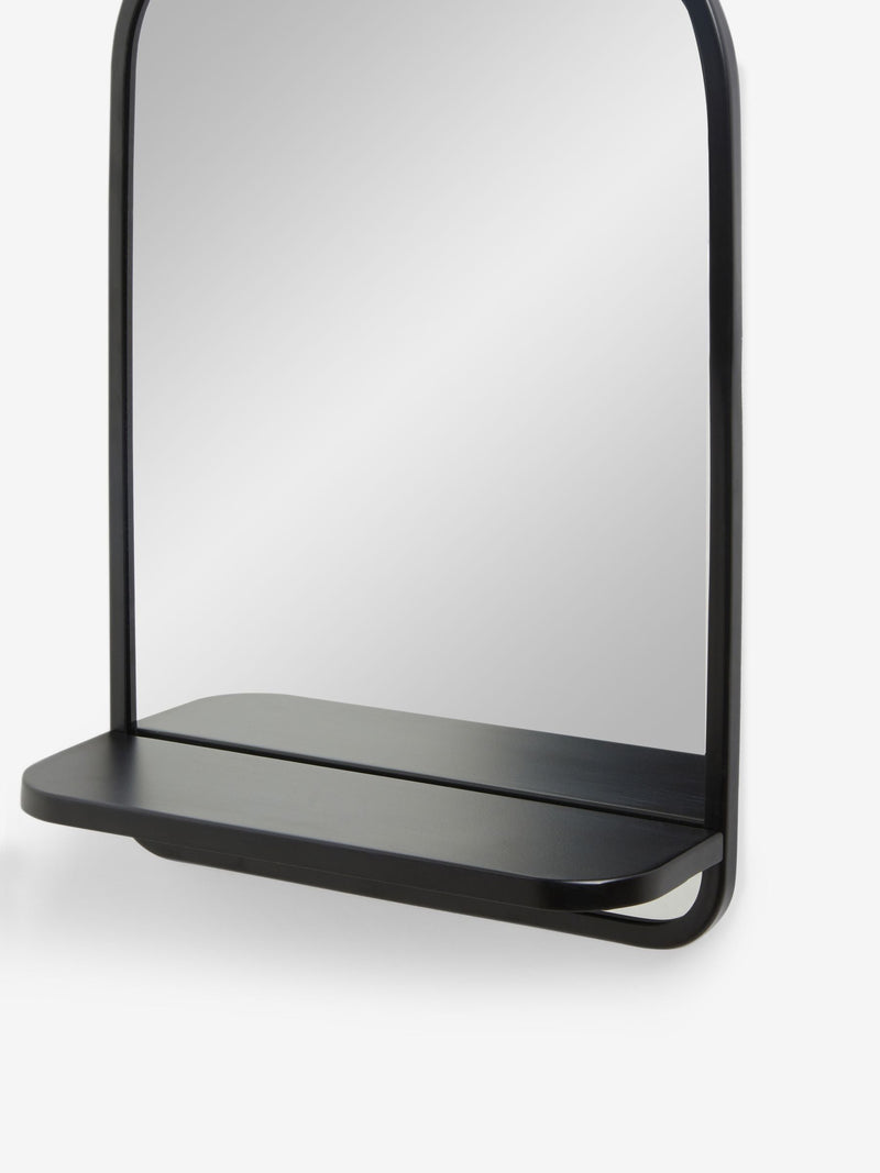 Black shelf wall mirror 45cm x 31cm - British product