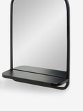 Black shelf wall mirror 45cm x 31cm - British product