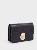 Osprey London black Wentworth Italian leather clutch, imported from the UK