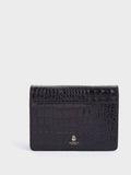 Osprey London black Wentworth Italian leather clutch, imported from the UK