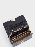 Osprey London black Wentworth Italian leather clutch, imported from the UK