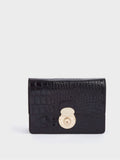 Osprey London black Wentworth Italian leather clutch, imported from the UK