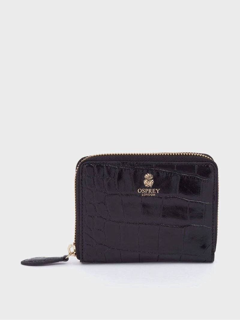 Osprey London Wentworth medium leather zip purse - British product