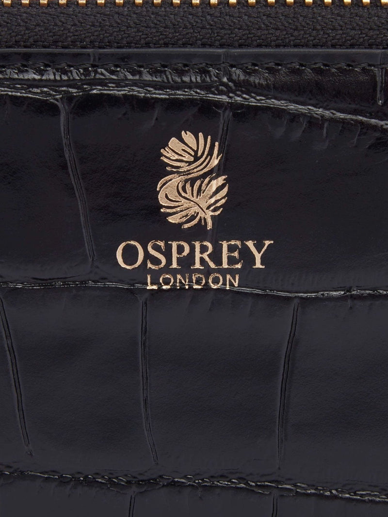 Osprey London Wentworth medium leather zip purse - British product