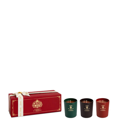 Harrods Scented Candle Trio with Pot Pourri, Melograno, and Tobacco Toscano Fragrances - 70g Each- Buy online at McGrocer