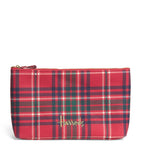 Harrods small tartan logo pouch, imported from the UK