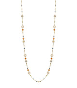 Harrods Boodles Queen Charlotte's Cottage Necklace Yellow Gold Diamond Sapphire Garnet- Buy online at McGrocer