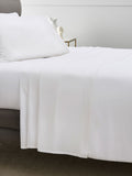 White 300 thread count collection luxe cotton flat sheet (British brand)