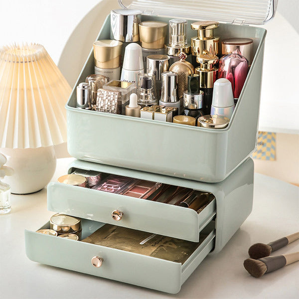 Livingandhome Makeup Organizer Light Green Storage Unit, UK version