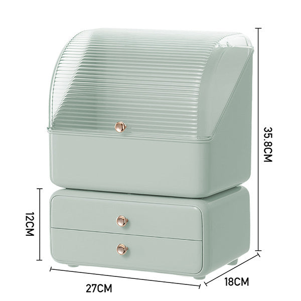 Livingandhome Makeup Organizer Light Green Storage Unit, UK version