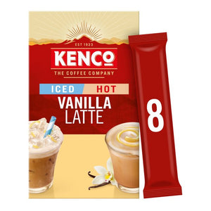 Kenco Vanilla Iced Hot Latte Instant Coffee 8 Sachets 8 per pack