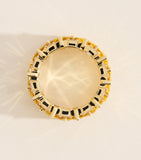 Suzanne Kalan yellow gold diamond sapphire ring size 7 - British product