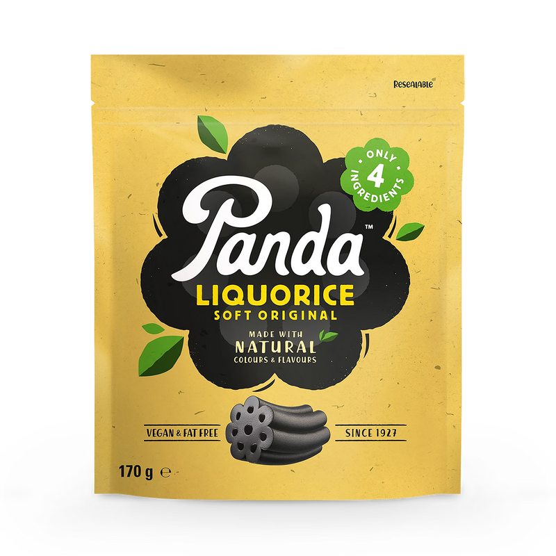 Panda liquorice soft original 170g, imported from the UK