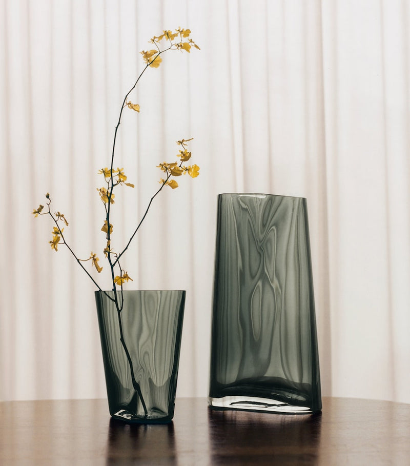 Georg Jensen Lituus medium glass vase 24cm, imported from the UK