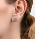 Piaget rose stud earrings 18kt white gold diamonds, UK version