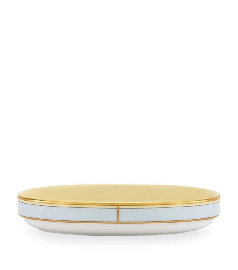 GINORI 1735 porcelain Colonna Diva Giallo pickle dish 21.5cm, UK version