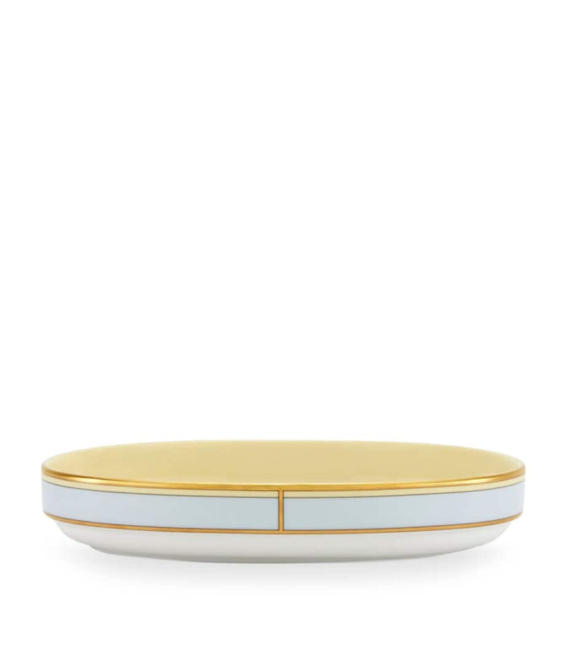 GINORI 1735 porcelain Colonna Diva Giallo pickle dish 21.5cm, UK version
