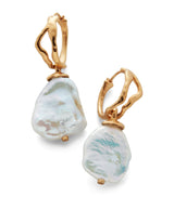 Harrods Monica Vinader x Mother of Pearl Large Gold Vermeil and Keshi Pearl Drop Earrings- Buy online at McGrocer