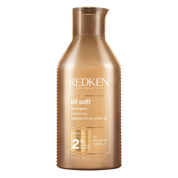 Redken All Soft Shampoo 300ml bottle imported from the UK