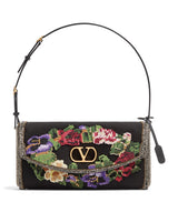 Harrods Valentino Garavani Small Linen Embellished DeVain Shoulder Bag- Buy online at McGrocer