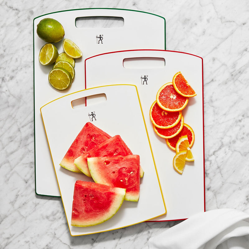 Henckels 3-piece cutting board set in grey and white (British brand)