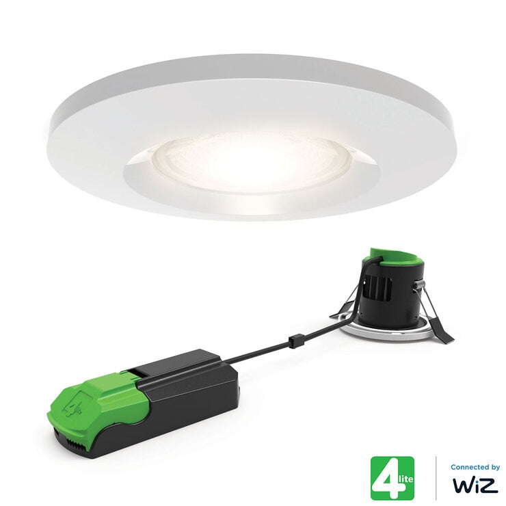 4lite WiZ smart GU10 downlight white - British product
