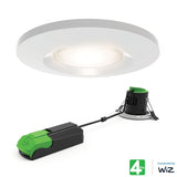 Costco UK 4lite WiZ Connected LED Fire Rated IP65 Downlight White- Buy online at McGrocer