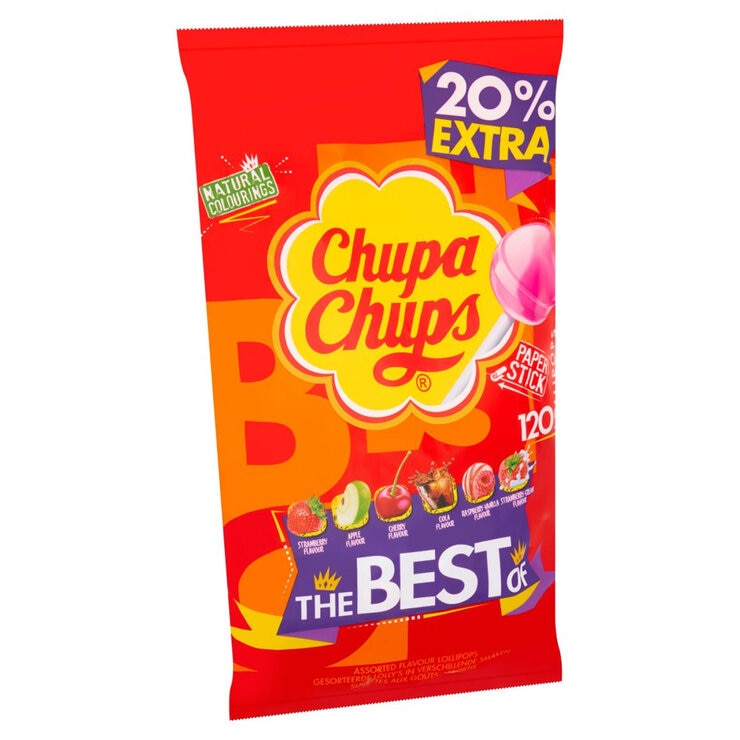 Chupa Chups assorted flavour lollipops 1.44kg - British product