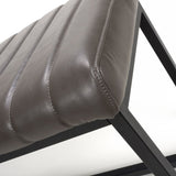 Shankar Archer grey faux leather dining bench, UK version