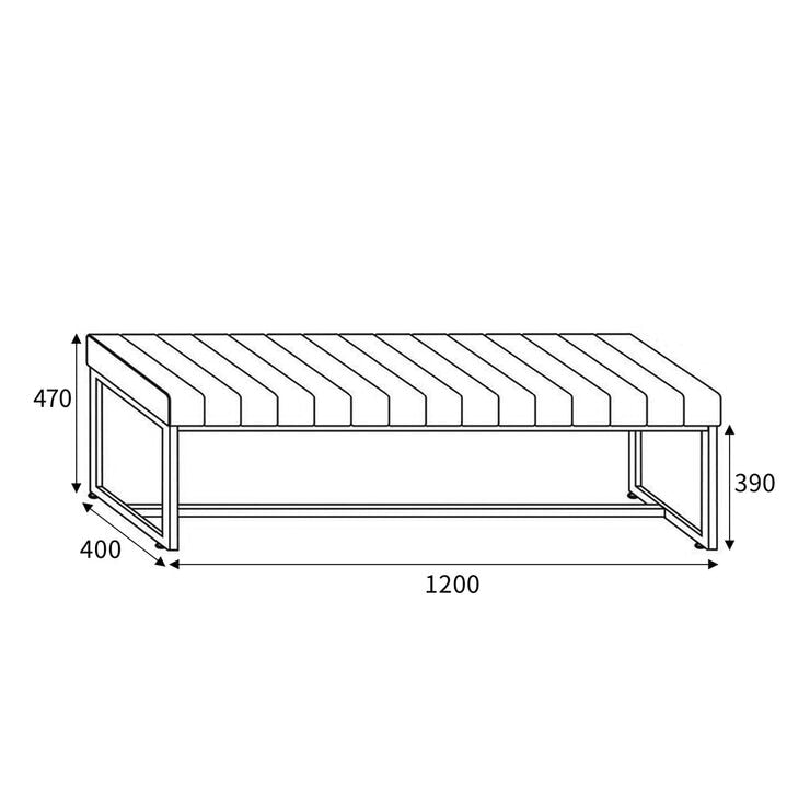Shankar Archer grey faux leather dining bench, UK version