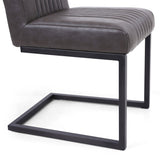 Shankar grey faux leather cantilever dining chair 2 pack, UK version