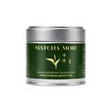 JC Mori premium grade matcha powder can, imported from the UK