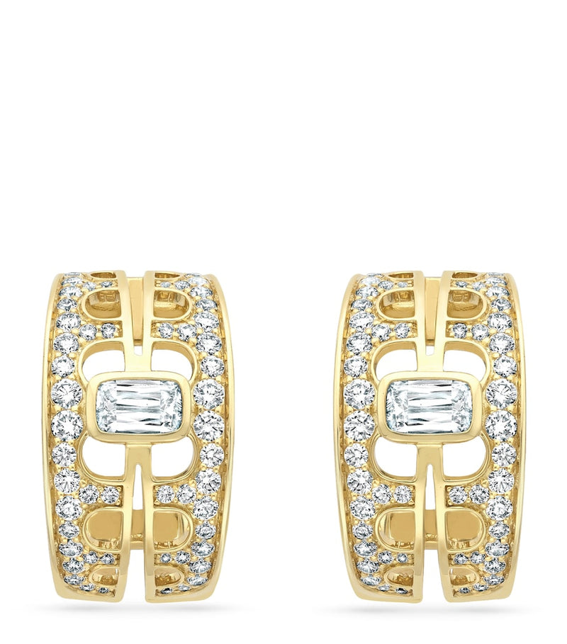 Boodles diamond and gold earrings, imported from the UK