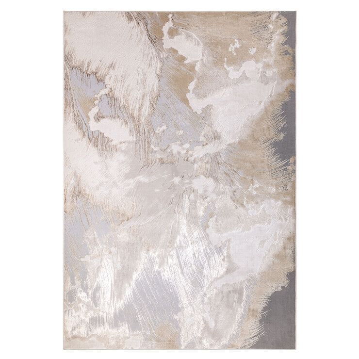 Asiatic Aurora Etch grey abstract rug medium - British product
