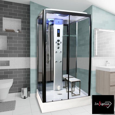 Costco UK Insignia Diamond Rectangular Steam Shower in 2 Colours 1050 x 850mm- Buy online at McGrocer