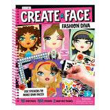 Create a Face sticker activity book children's paperback, imported from the UK