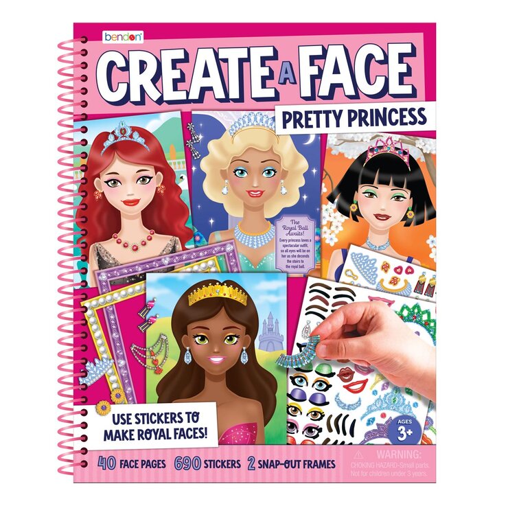 Create a Face sticker activity book children's paperback, imported from the UK