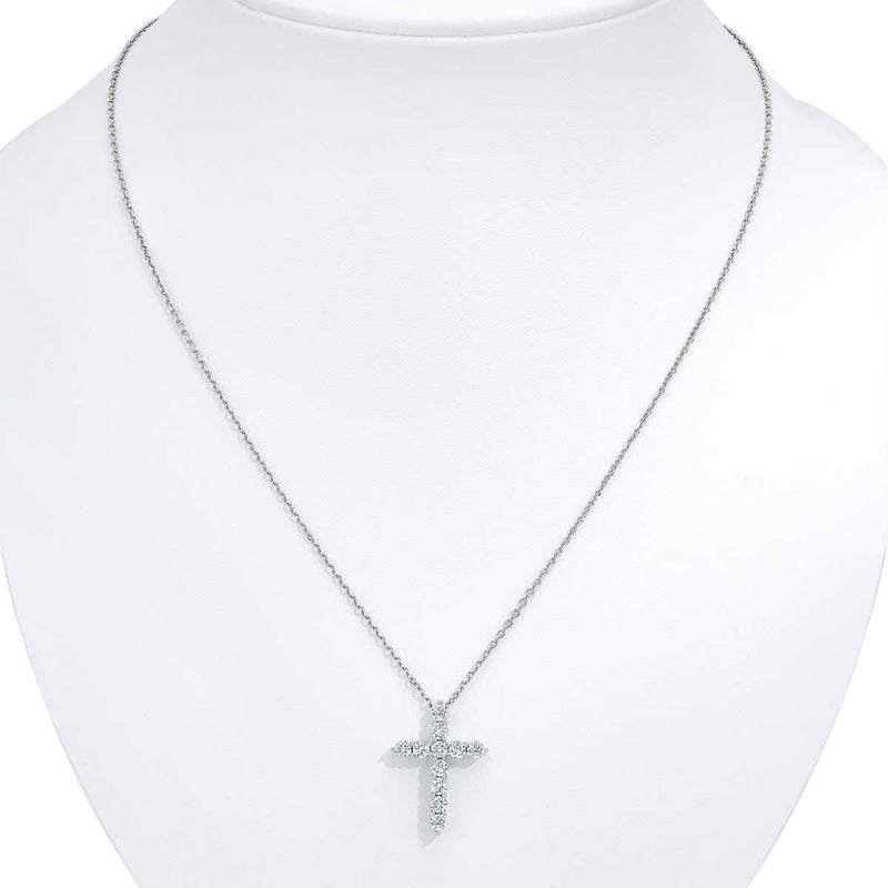 Pendentif croix en diamant Costco 1,00 cttw, 18 pouces, importé du Royaume-Uni
