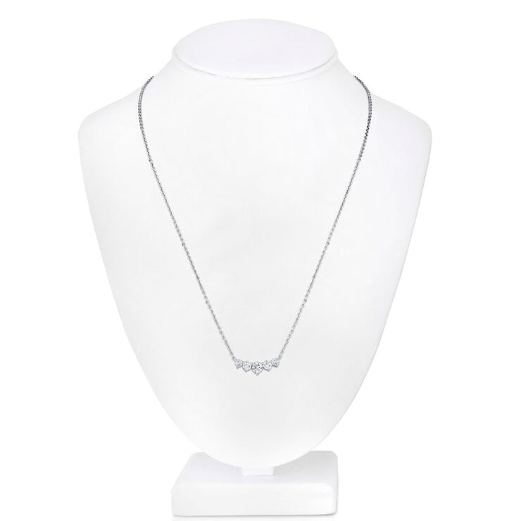 Costco 1.00ctw round brilliant diamond necklace white gold - British product