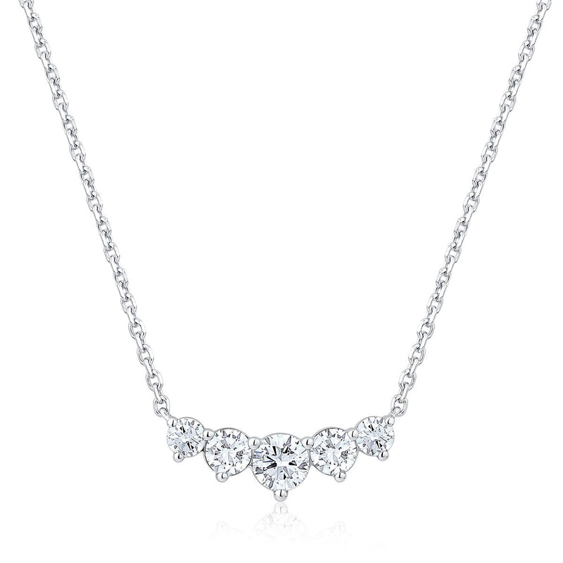 Costco 1.00ctw round brilliant diamond necklace white gold - British product