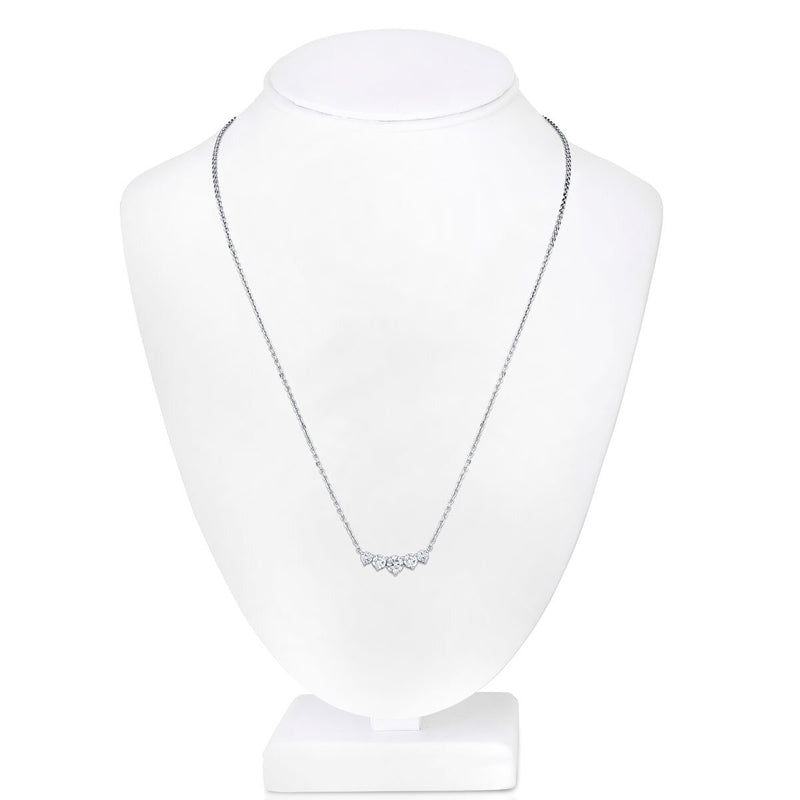 Costco 1.00ctw round brilliant diamond necklace white gold - British product