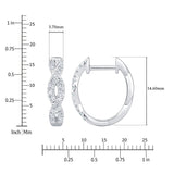 Round brilliant diamond twist hoop earrings 0.30ctw 18ct white gold, UK version