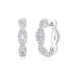 Costco UK 0.30ctw Round Brilliant Cut Diamond Twist Hoop Earrings, 18ct White Gold- Buy online at McGrocer