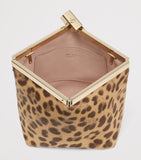 Jimmy Choo leopard print Ganache clutch bag, imported from the UK