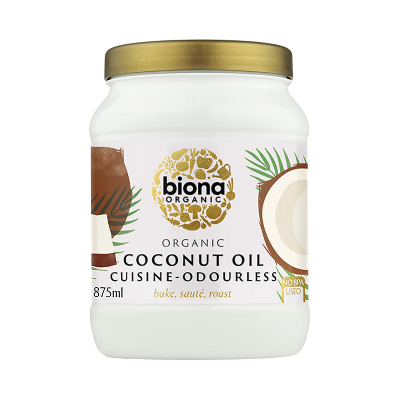 Biona organic coconut oil odourless 875ml, UK version