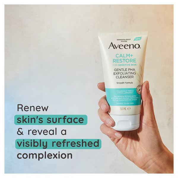 Aveeno Face Calm Restore Exfoliating Cleanser 150ml - British product