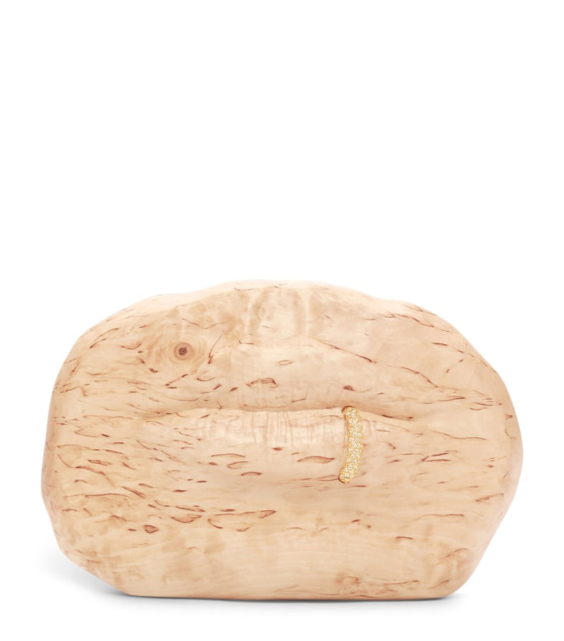 Schiaparelli calfskin mouth clutch bag, imported from the UK